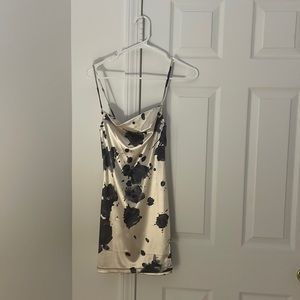 Black and cream colored Motel mini dress
